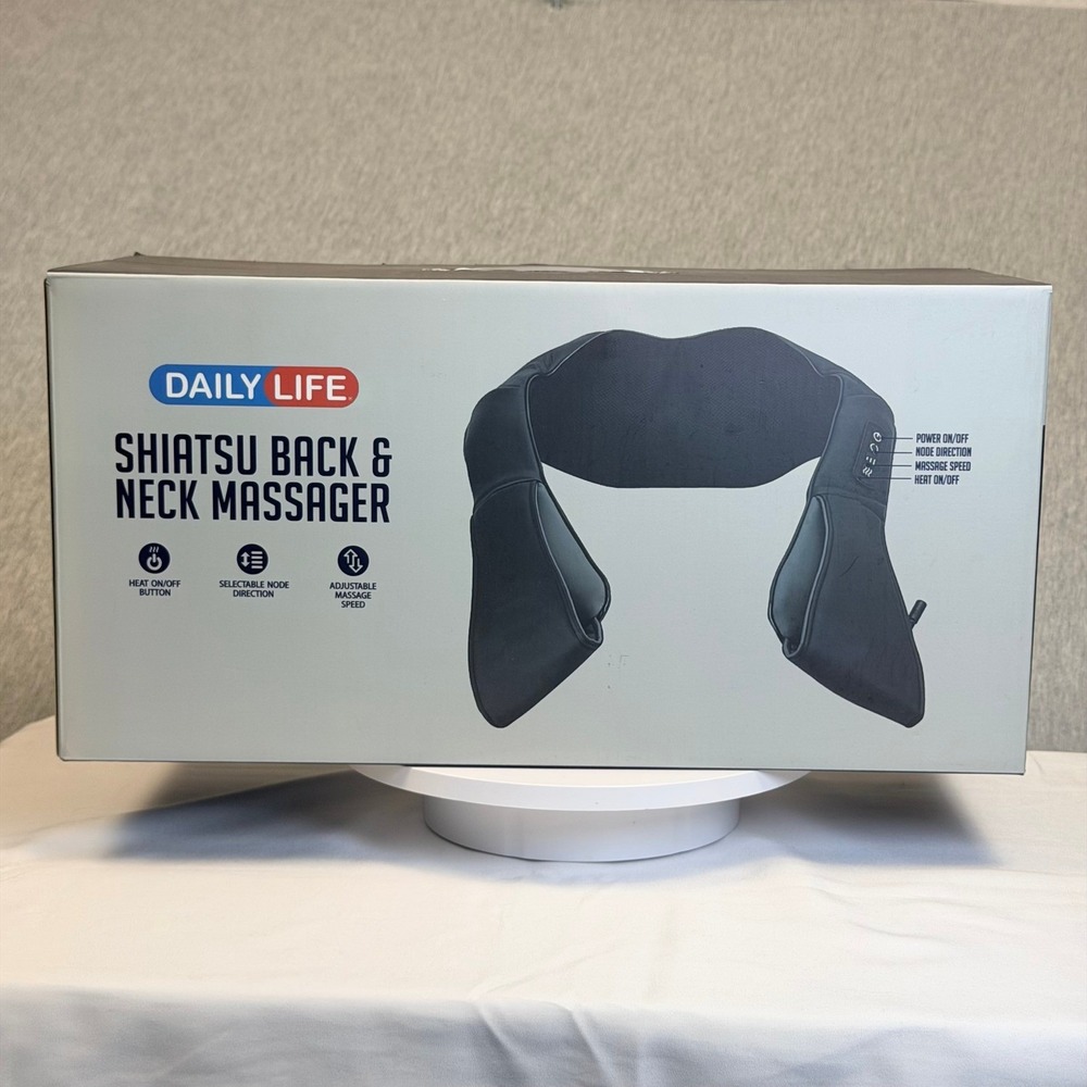 Daily Life Shiatsu Back and Neck Massager with Heat ZC-3002 Deep Tissue Kneading
